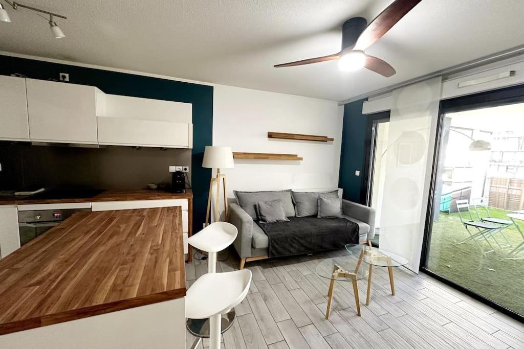 Bel Appart Design 2Ch, Mairie, Pkg, Wifi, Terrasse, Port Marianne Montpellier Bagian luar foto
